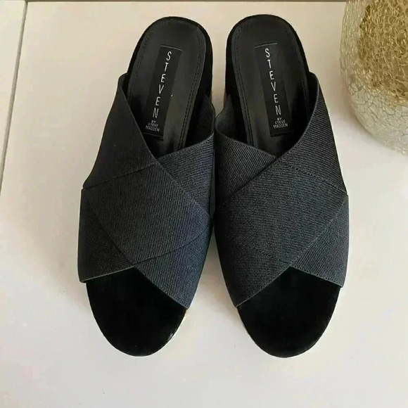 Steven By Steve Madden Kaycee Leather Wedge Sandal - Picture 9 of 9